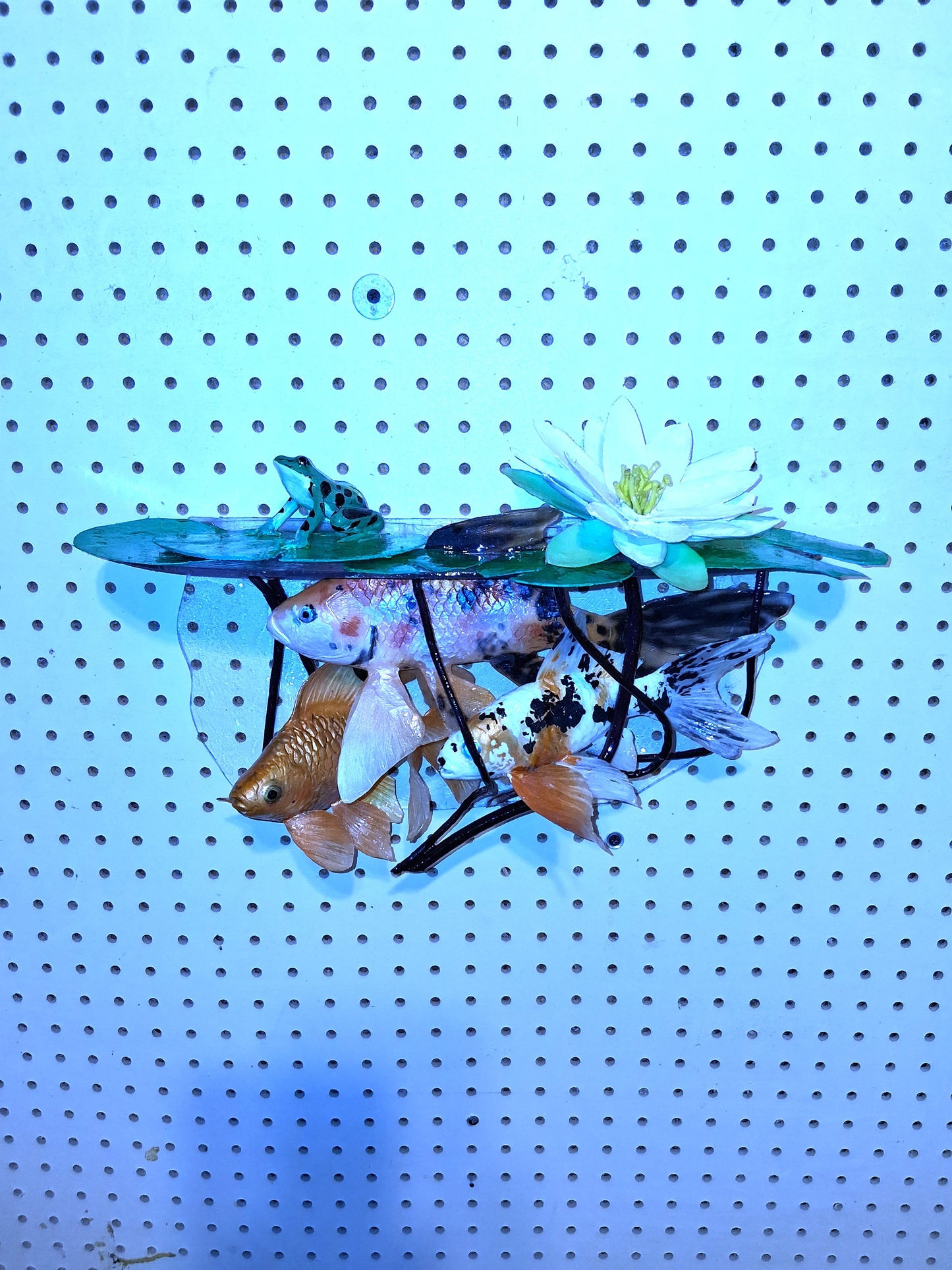 Koi Goldfish Pond Water Lily Wall Mount Art Home Decor FREE SHIPPING