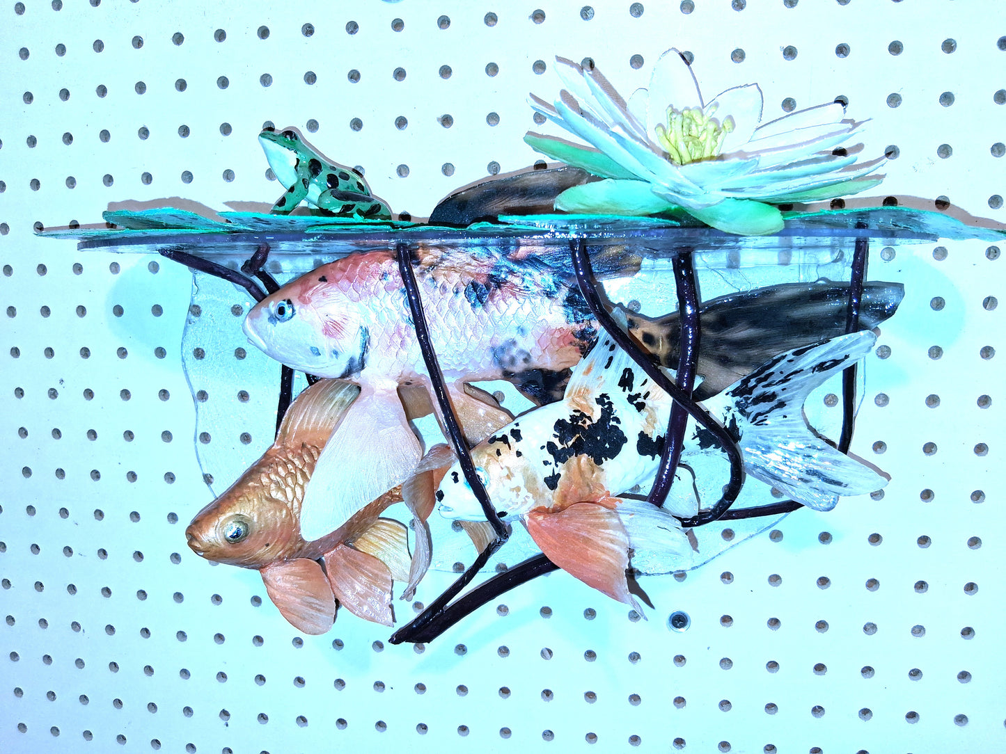Koi Goldfish Pond Water Lily Wall Mount Art Home Decor FREE SHIPPING