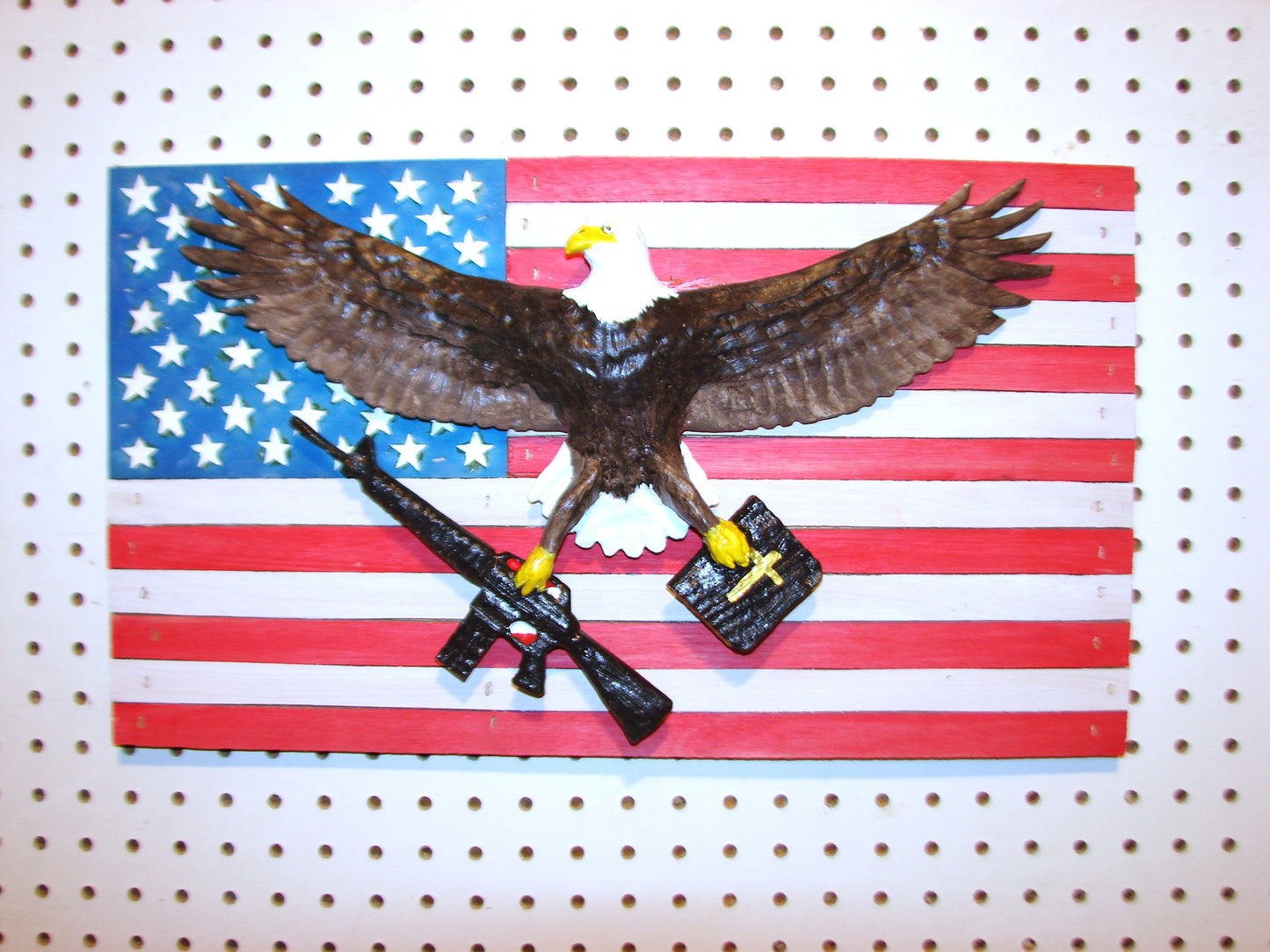 20" U.S. 1st and 2nd amendment Freedom Flag Wall Art FREE SHIPPING