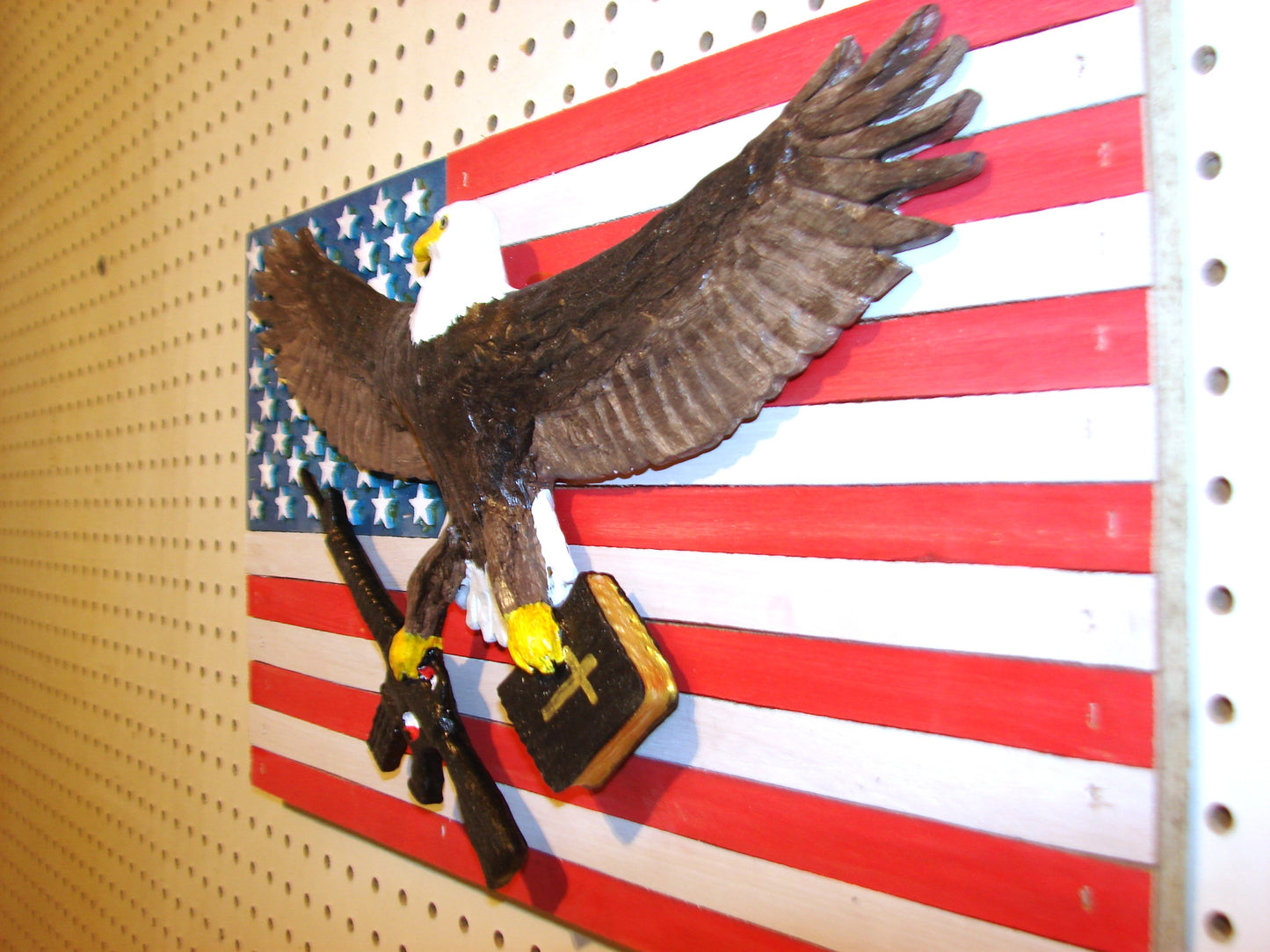 20" U.S. 1st and 2nd amendment Freedom Flag Wall Art FREE SHIPPING