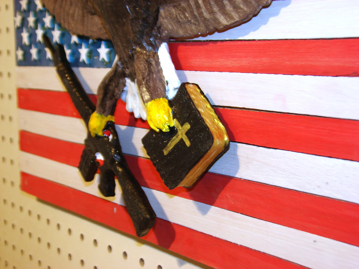 20" U.S. 1st and 2nd amendment Freedom Flag Wall Art FREE SHIPPING