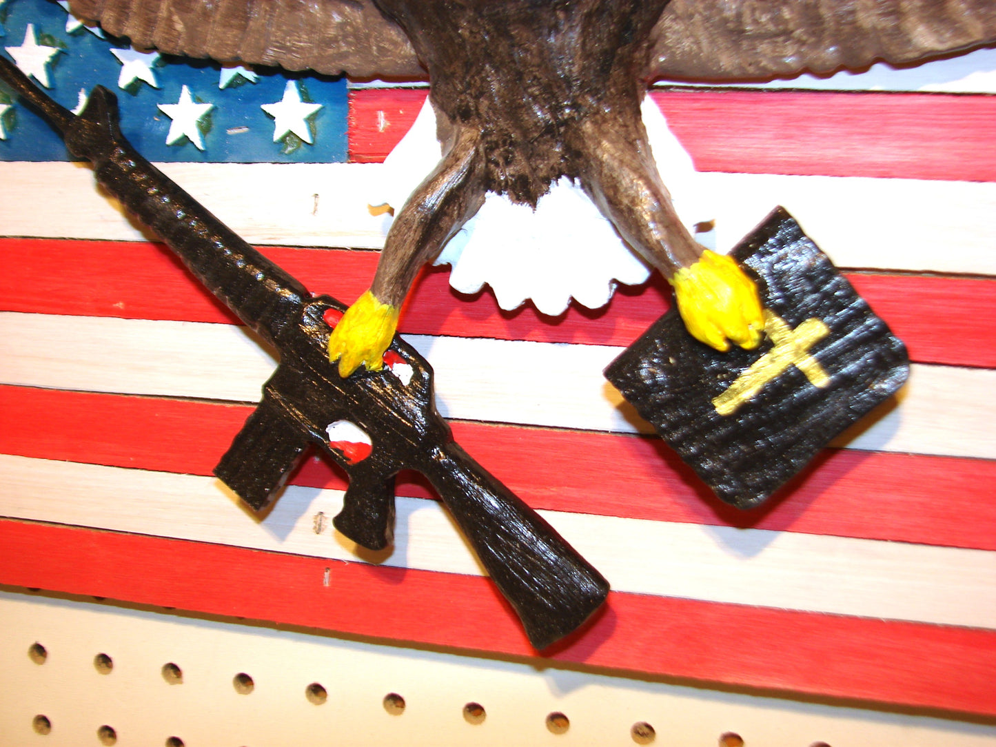 20" U.S. 1st and 2nd amendment Freedom Flag Wall Art FREE SHIPPING
