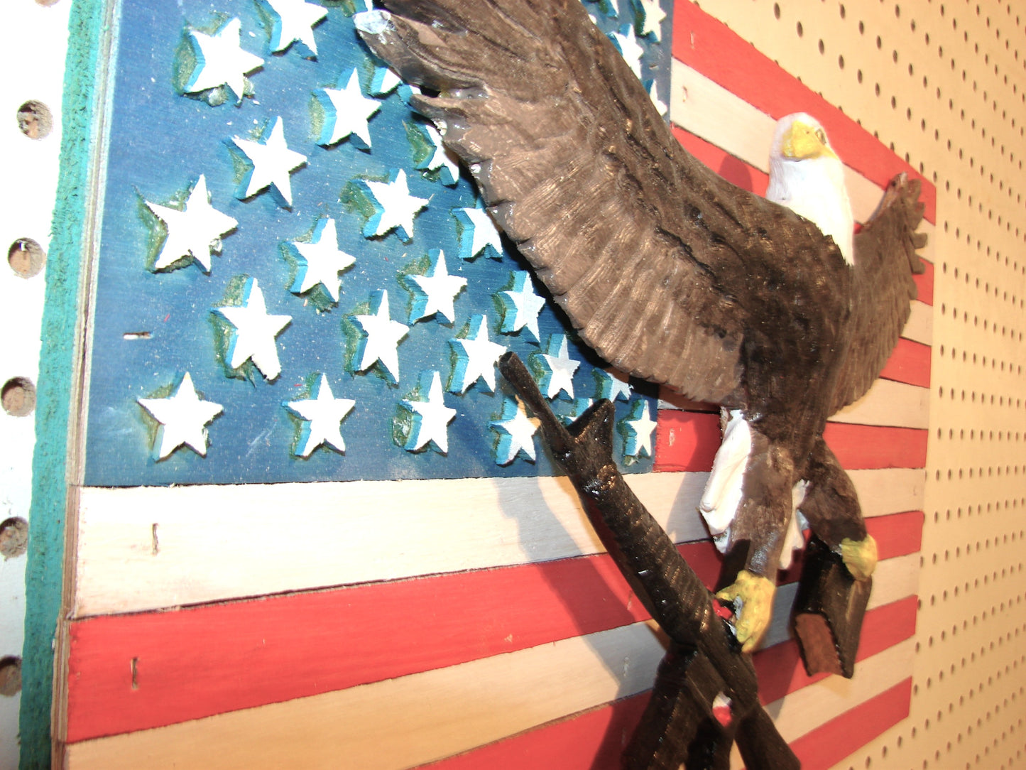 20" U.S. 1st and 2nd amendment Freedom Flag Wall Art FREE SHIPPING