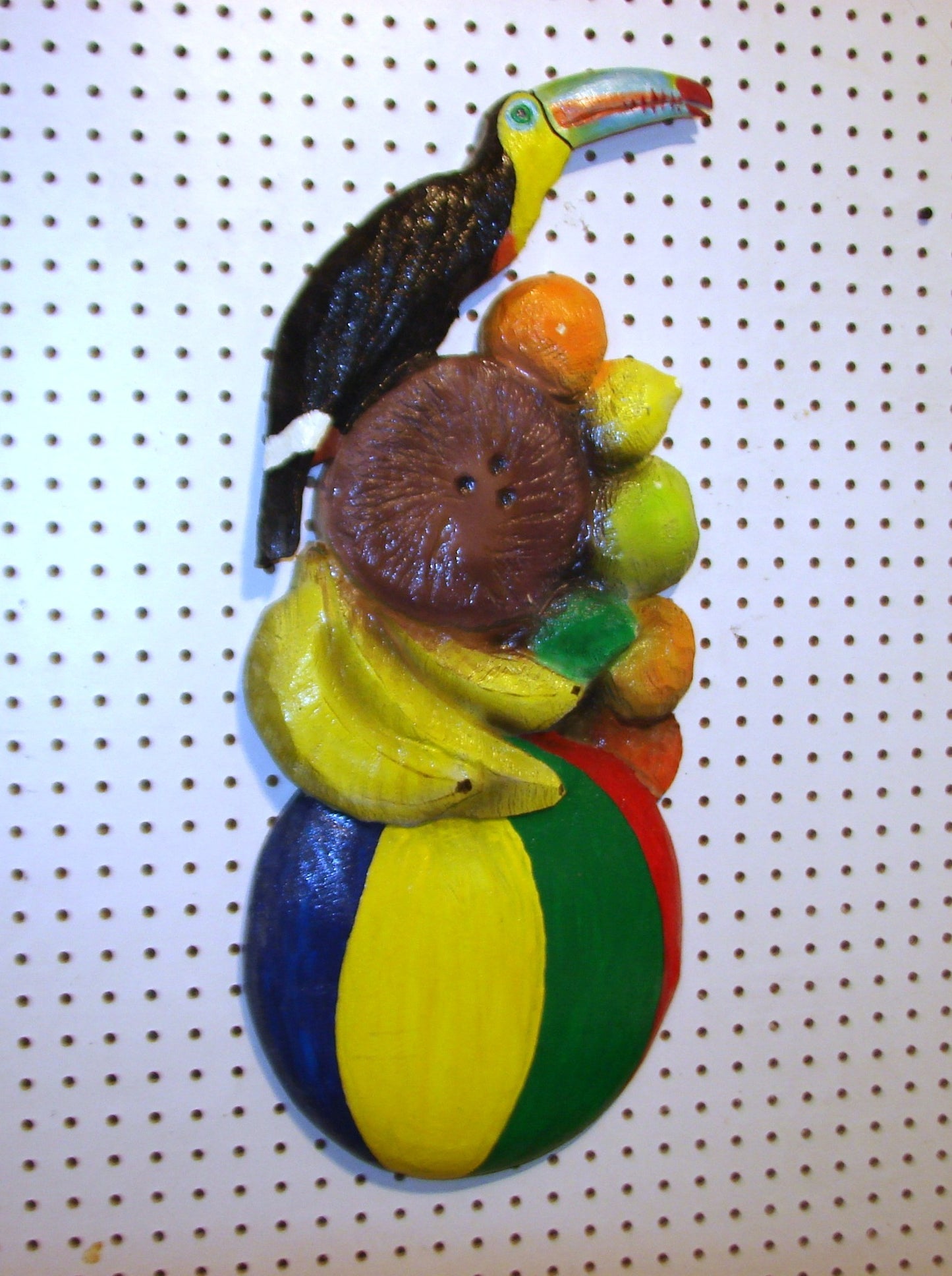 26" tall Toucan Tropical Fruit Beach Ball Wall art FREE SHIPPING