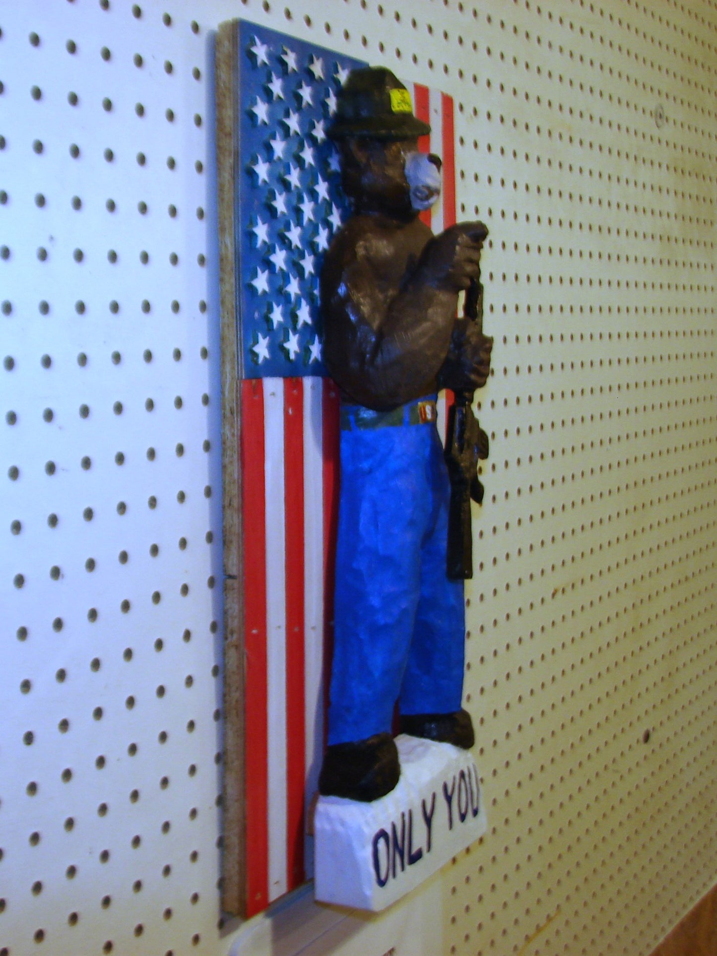 20" Tall Smokey MAGA Bear Patriotic Wall Art FREE SHIPPING