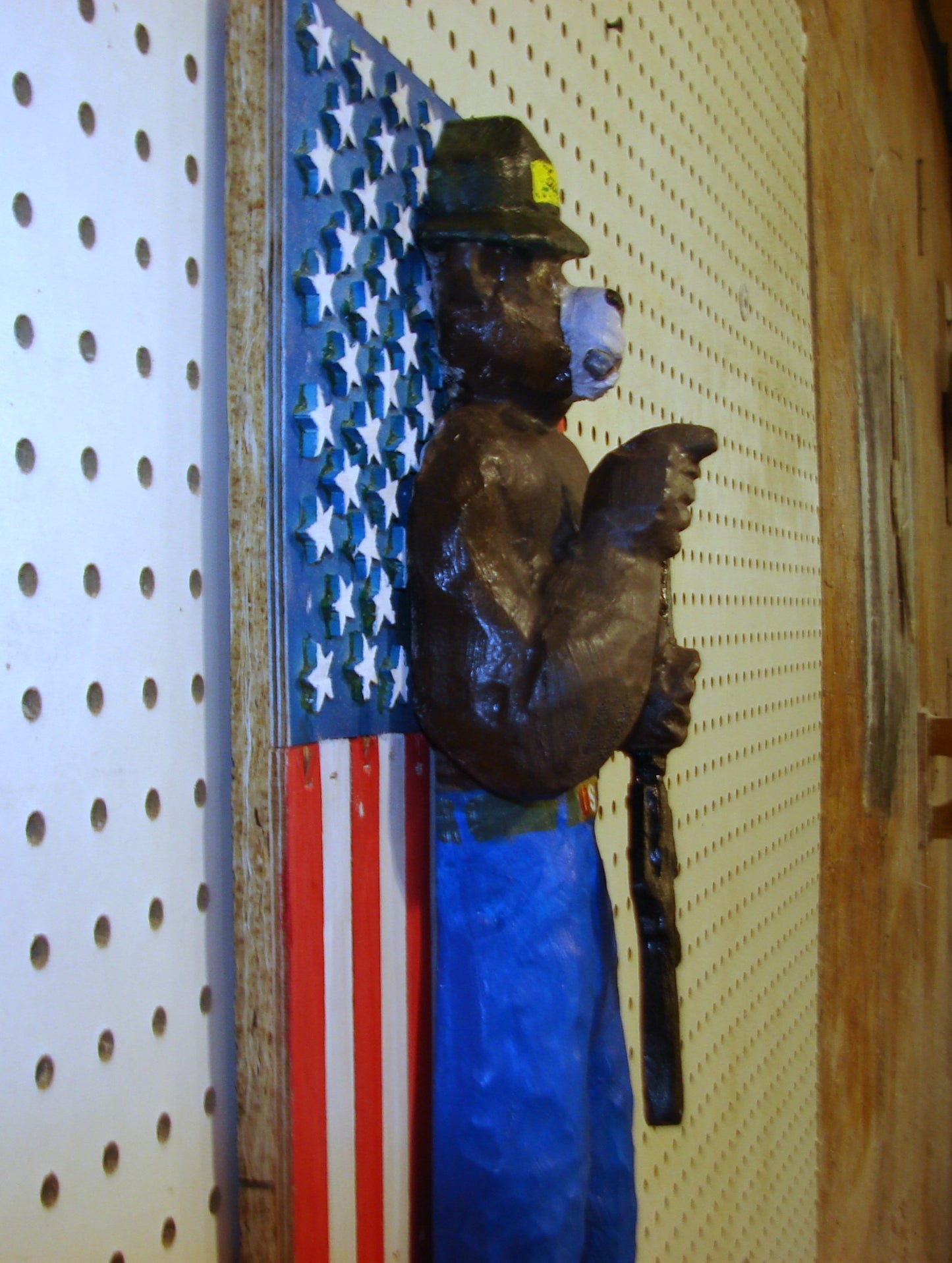 20" Tall Smokey MAGA Bear Patriotic Wall Art FREE SHIPPING