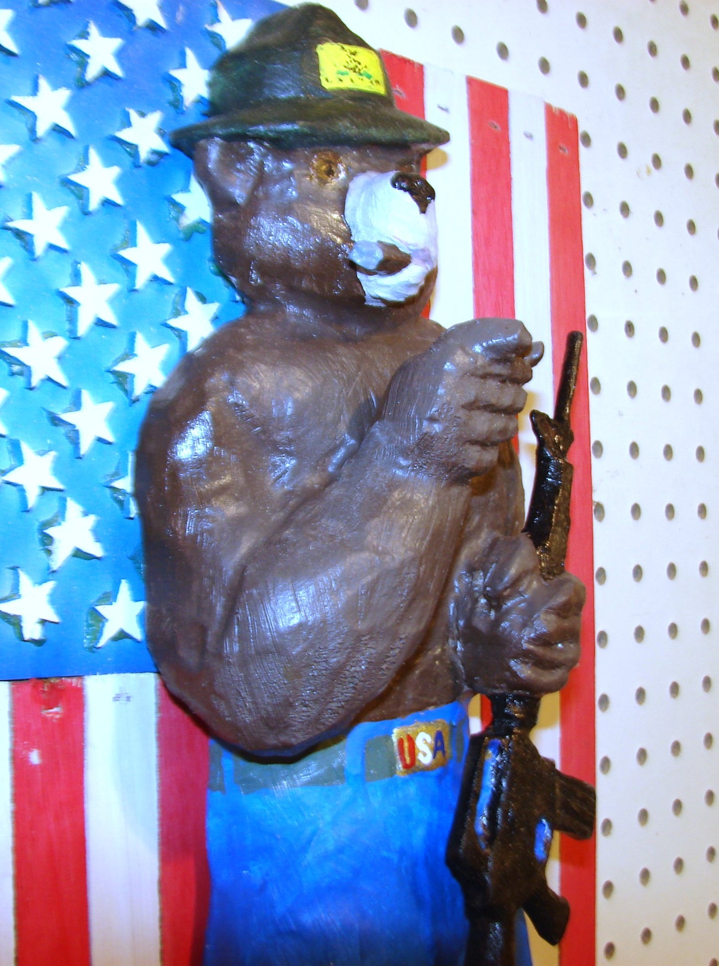 20" Tall Smokey MAGA Bear Patriotic Wall Art FREE SHIPPING
