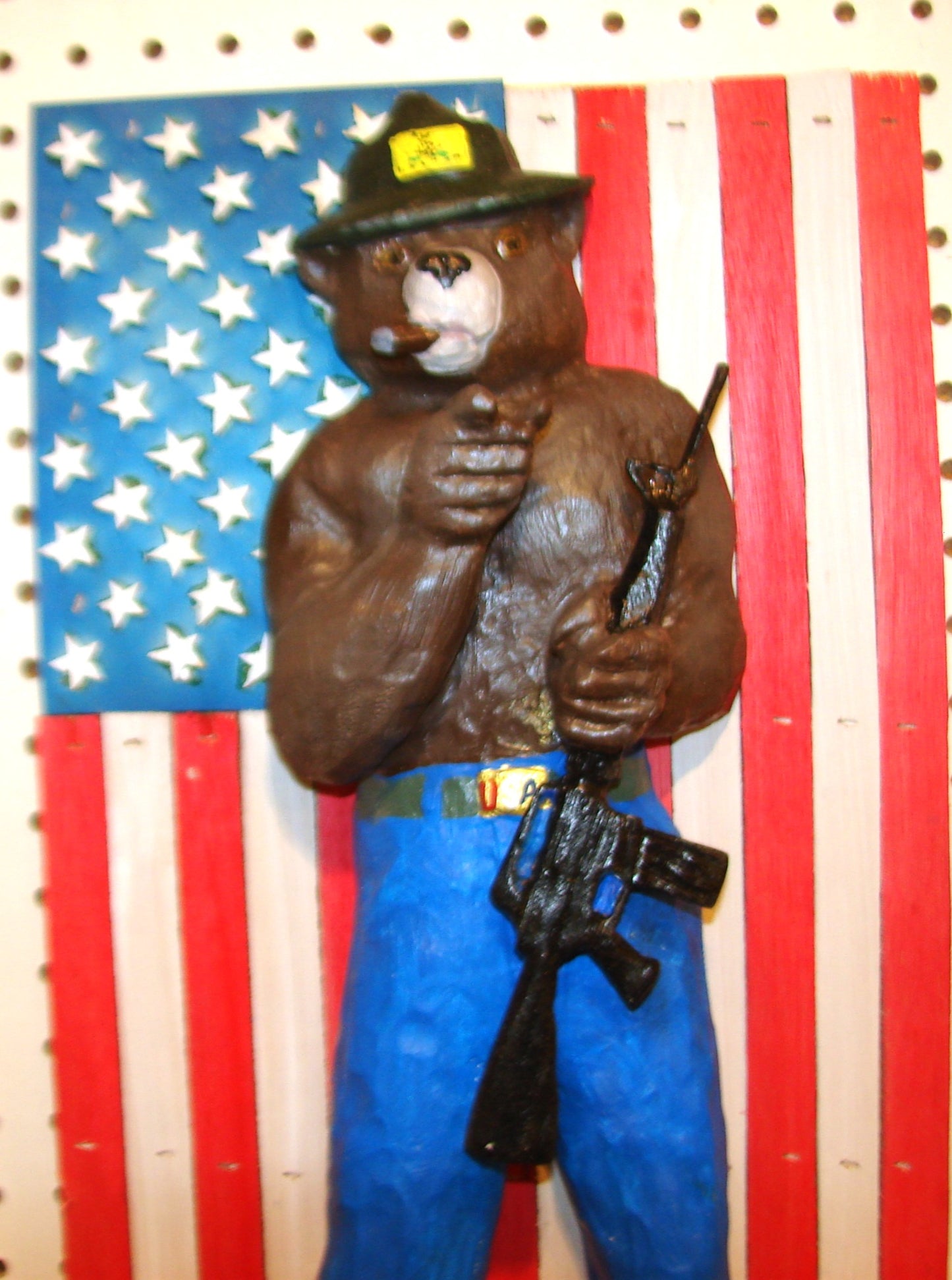 20" Tall Smokey MAGA Bear Patriotic Wall Art FREE SHIPPING