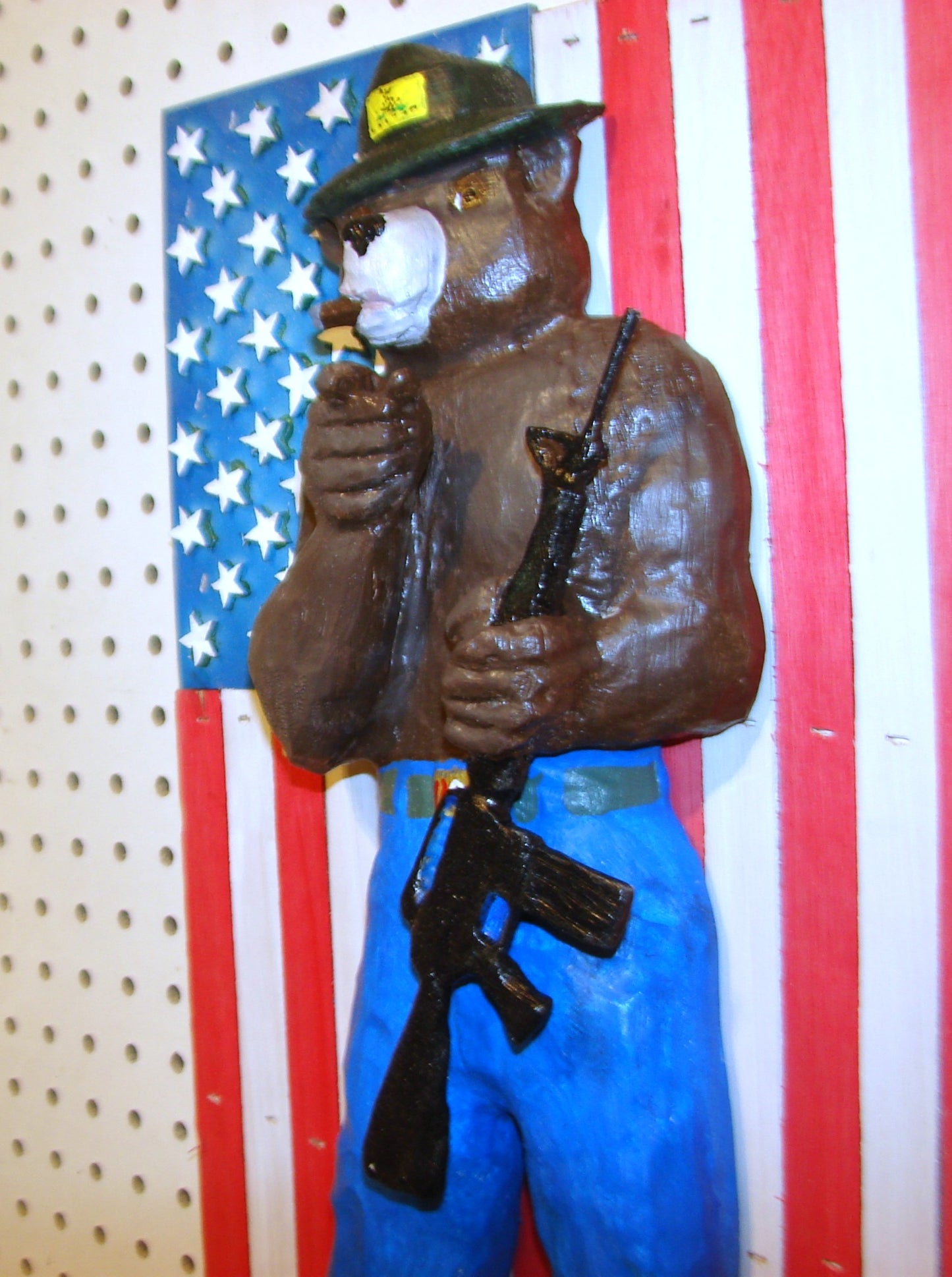 20" Tall Smokey MAGA Bear Patriotic Wall Art FREE SHIPPING