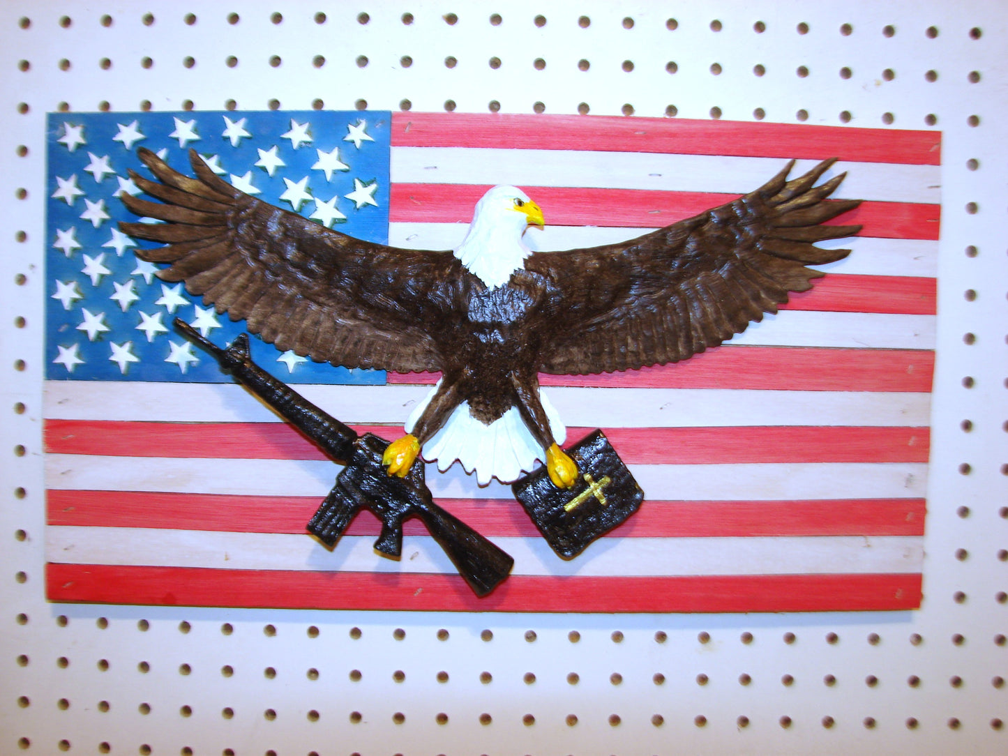 20" U.S. 1st and 2nd amendment Freedom Flag Wall Art FREE SHIPPING