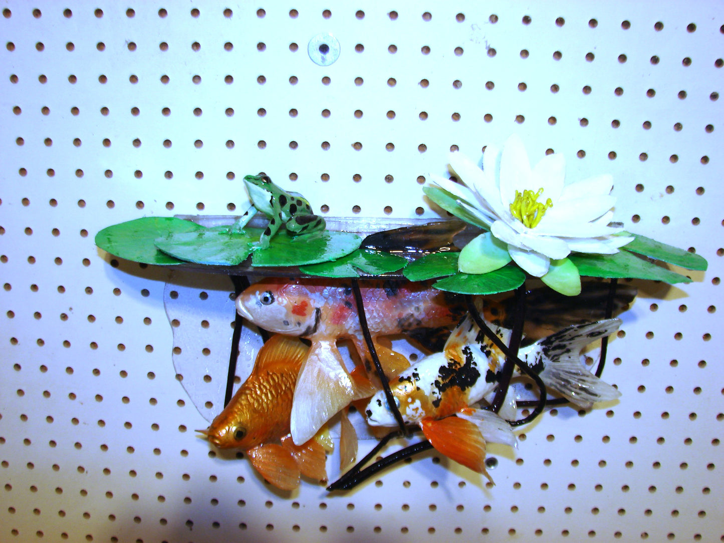 Koi Goldfish Pond Water Lily Wall Mount Art Home Decor FREE SHIPPING