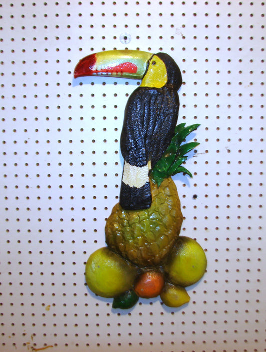 23" tall Toucan Tropical Fruit Wall art FREE SHIPPING