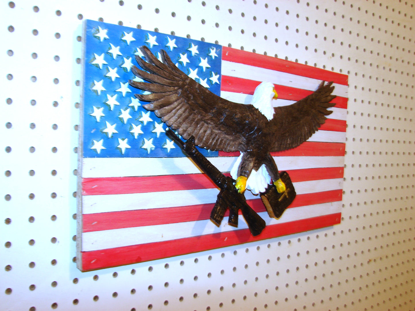 20" U.S. 1st and 2nd amendment Freedom Flag Wall Art FREE SHIPPING