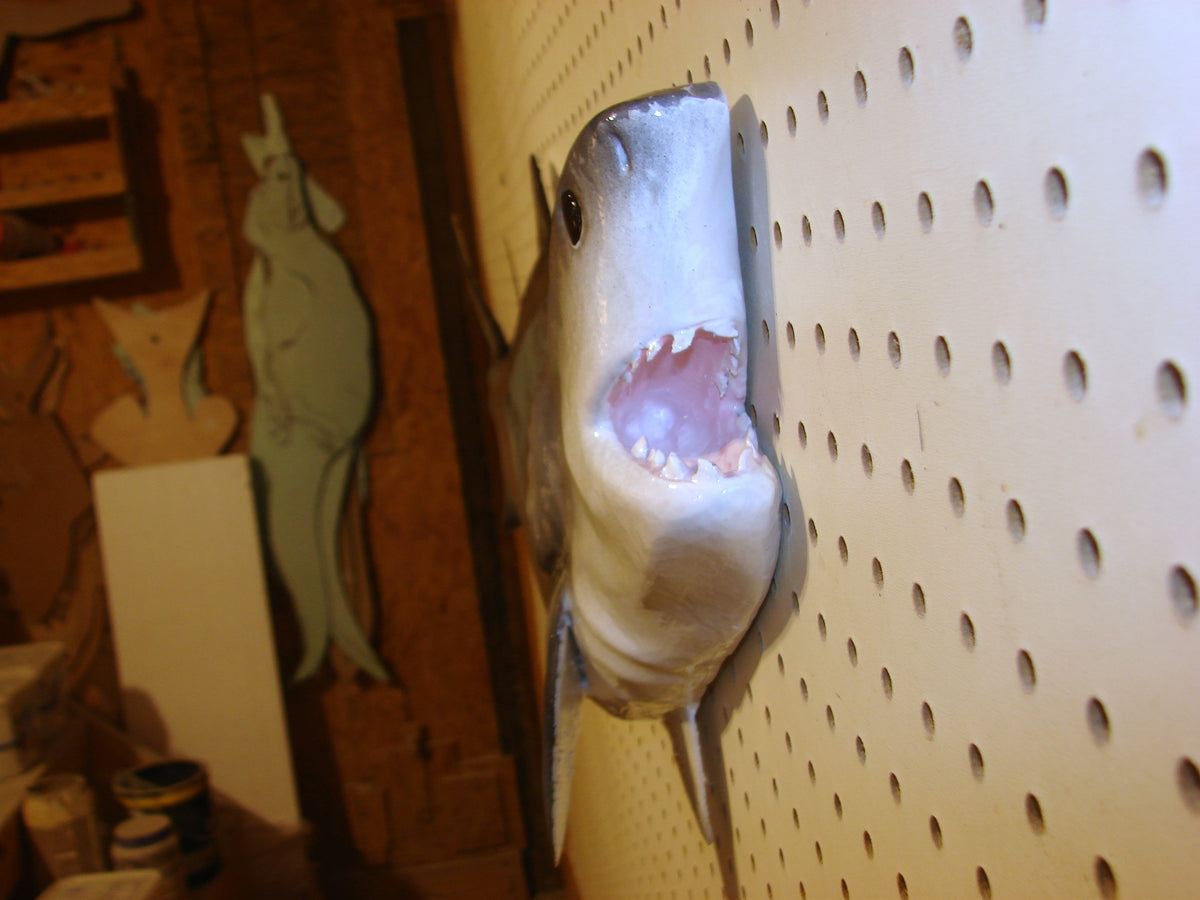 41-Inch Tiger Shark Carving – Fish Wall Mount